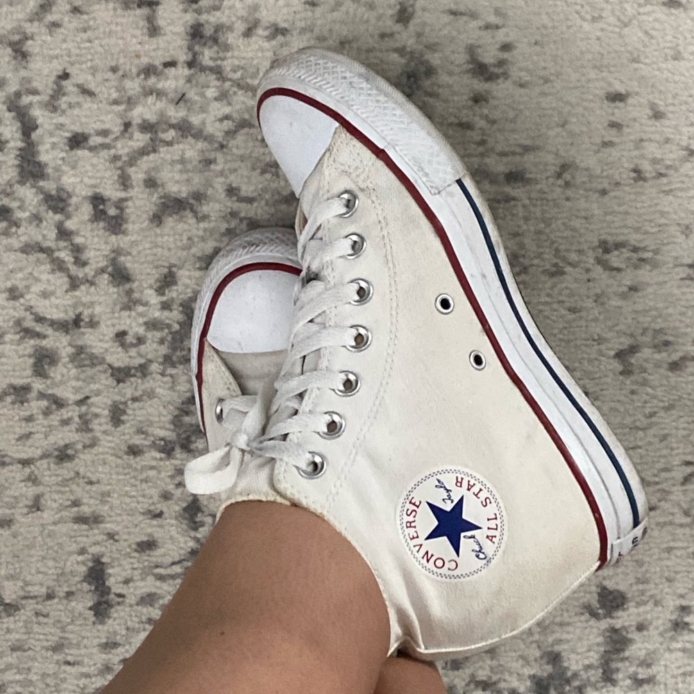 White Wedge Converse